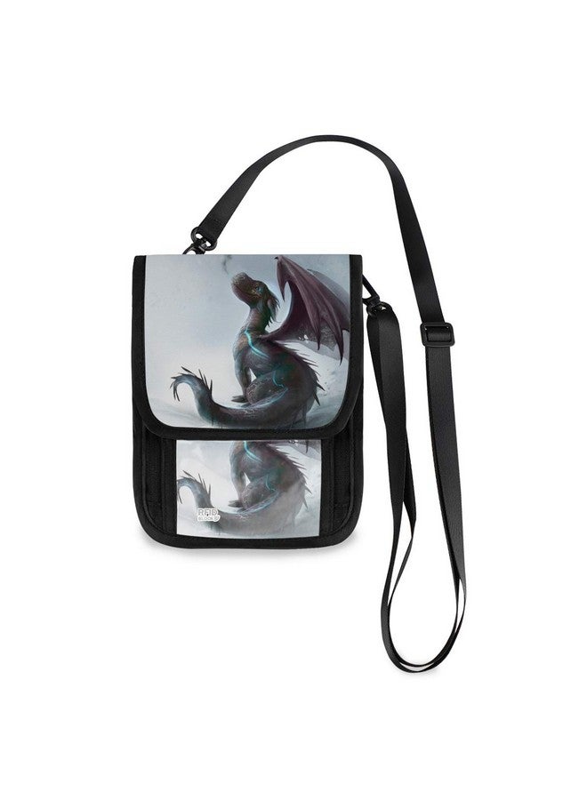 ALAZA Cute Dragon Winter Snow Small Crossbody Wallet Purse Cell Phone Bag Rfid Passport Holder With Credit Card Slots - Image 1