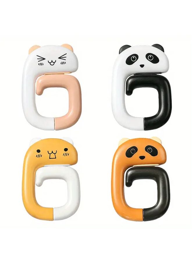 Panda Shaped Handbag Hook Portable Tabletop Pole Mounted Hanger Elastic Handle Purse Organizer - Image 3