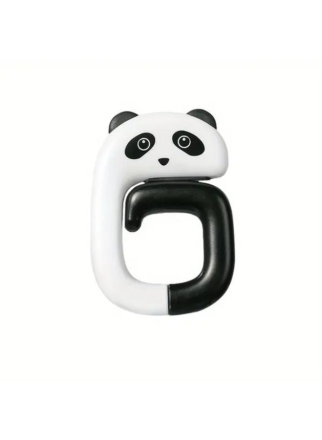 Panda Shaped Handbag Hook Portable Tabletop Pole Mounted Hanger Elastic Handle Purse Organizer - Image 1