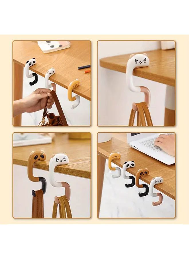 Panda Shaped Handbag Hook Portable Tabletop Pole Mounted Hanger Elastic Handle Purse Organizer - Image 5