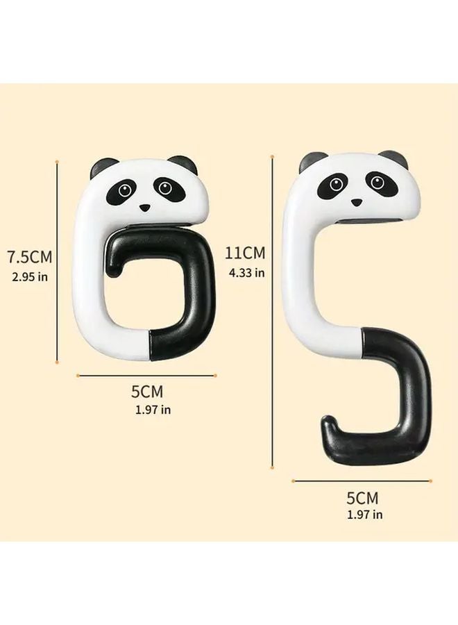 Panda Shaped Handbag Hook Portable Tabletop Pole Mounted Hanger Elastic Handle Purse Organizer - Image 4