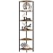 IRCPEN 6 Tier Corner Shelf 631 Tall Corner Shelves stand Ladder shelf metal Standing Bookshelf Organizer Display Rack Bookcase Plant Stand Industrial style for Living Room Bedroom rustic Brown CS001RB - Image 3