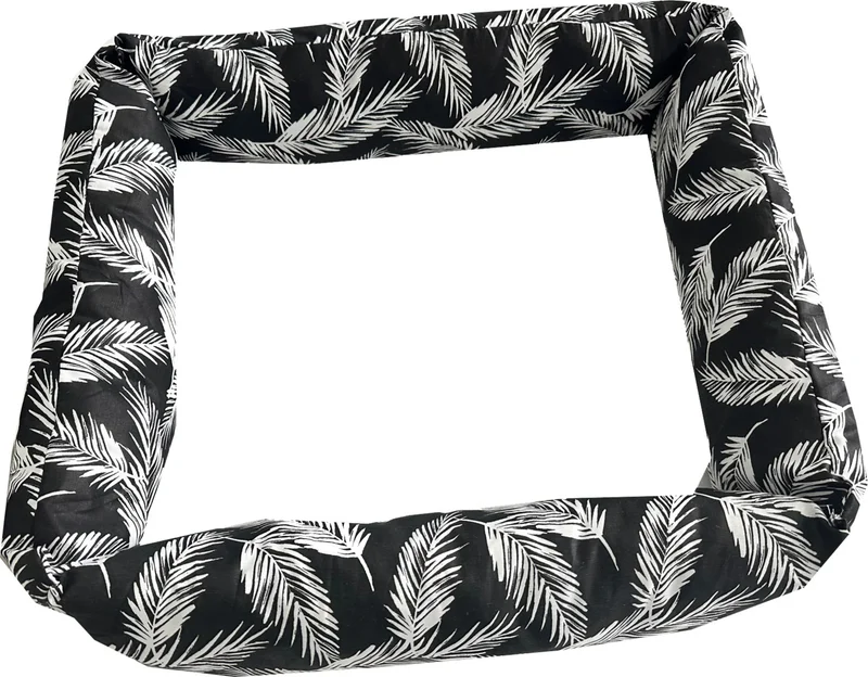 Nelson Washable Cat and Dog Bed Cat Bed 60X45X17 Cm-Black Feather