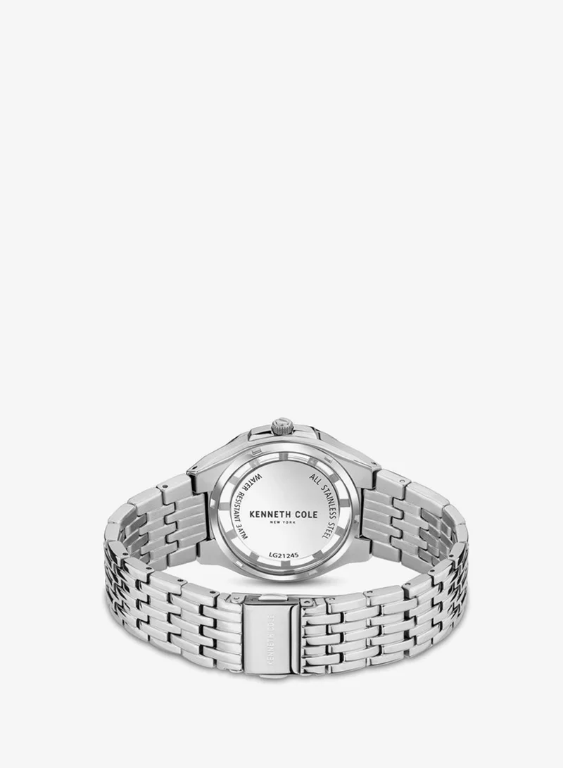 Kenneth Cole New York  36mm Quartz Women's Watch with Stainless Steel Bracelet & Silver Dial for Women | Best Price UAE