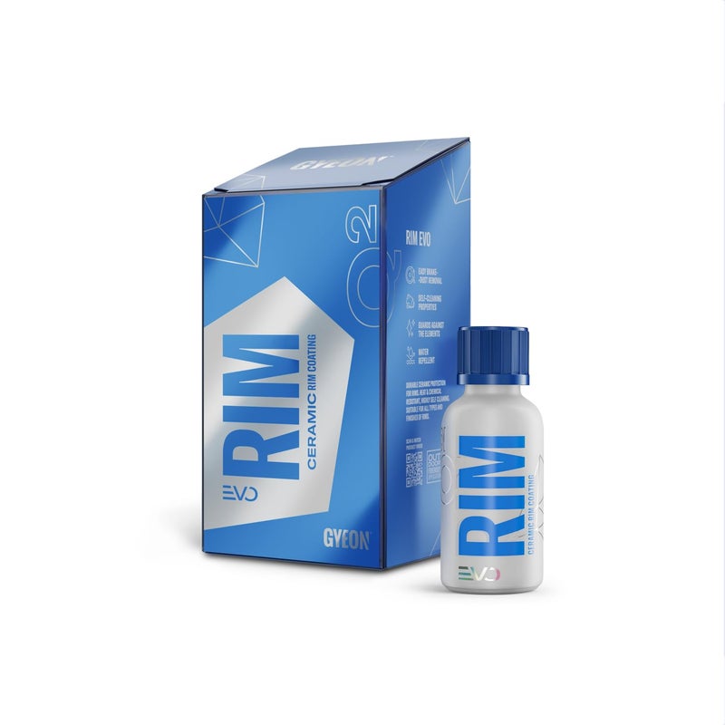 Gyeon Rim EVO Ceramic Wheel Coating Kit Brake Dust Repellent Highâ€‘Heat Resistant Hydrophobic Wheel Protectant Satin Finish Selfâ€‘Cleaning Ceramic Protection for Alloy Painted Rims - Image 1