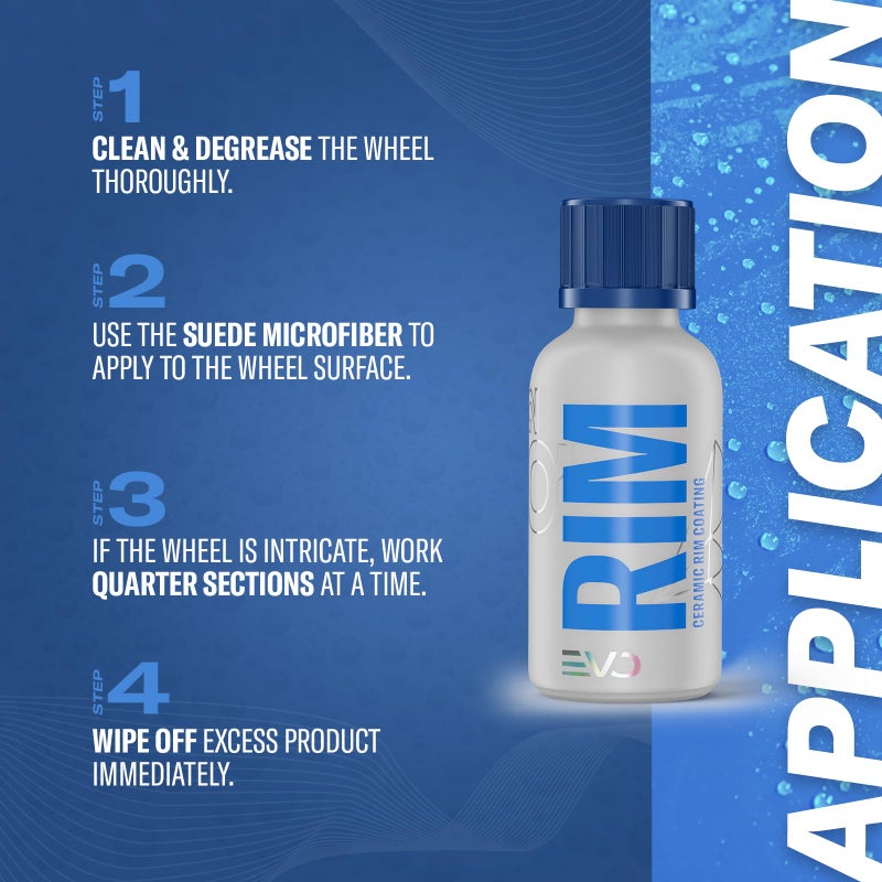 Gyeon Rim EVO Ceramic Wheel Coating Kit Brake Dust Repellent Highâ€‘Heat Resistant Hydrophobic Wheel Protectant Satin Finish Selfâ€‘Cleaning Ceramic Protection for Alloy Painted Rims - Image 4