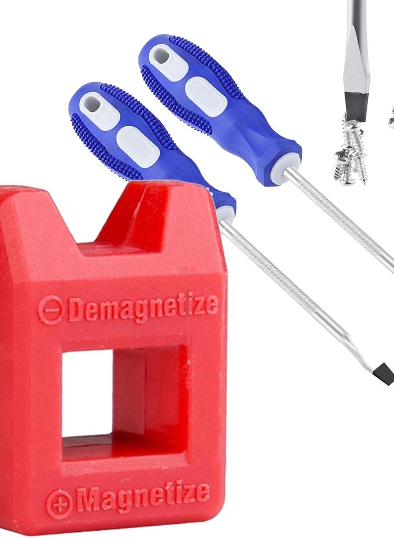 GGOOT 2 in 1 Screwdriver Magnetizers Magnetic Tool for Screwdrivers Tips Screw Bits Practical Small Hardware Simple Operation Screwdriver Magnetizers - Image 2