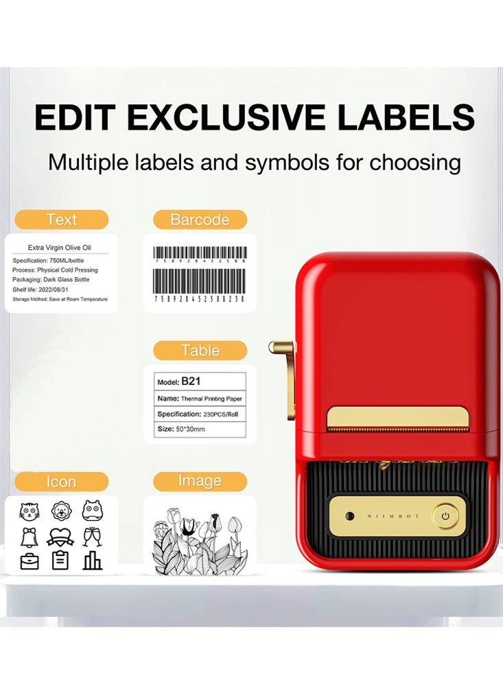 Portable Wireless BT Thermal Label Printer With RFID Recognition