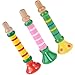 Tovip 3Pcs Wood Musical Instrument Toys Small Buglet Wooden Vertical Whistle Small Speakers Trumpet Toy Children ToyRandom - Image 3