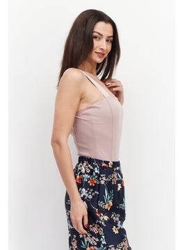 RIVER ISLAND Women Ribbed Sleeveless Bodysuit, Pink  - Image 2