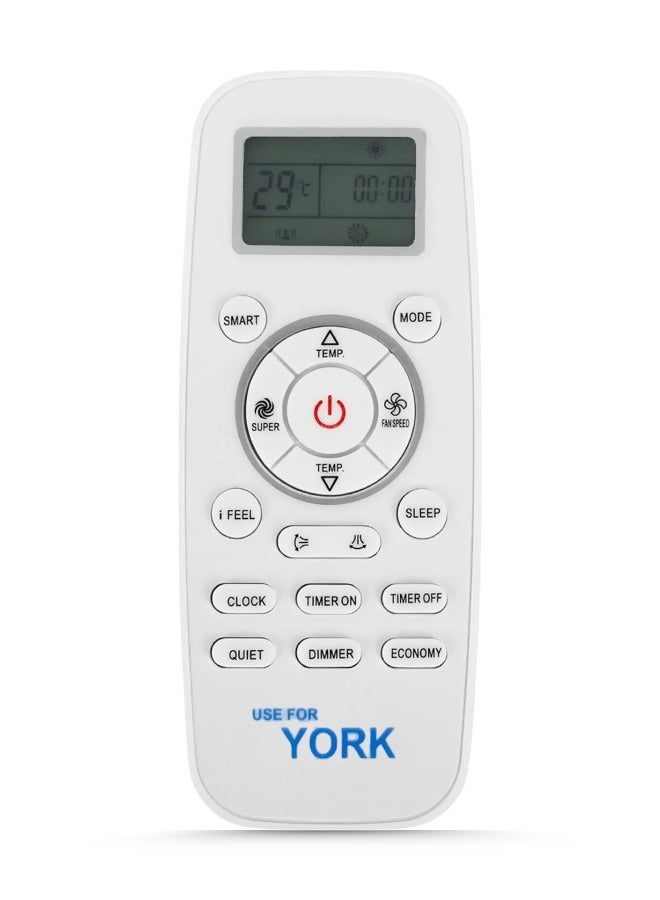 يورك جهاز تحكم عن بعد لتكييف الهواء لمكيف هايسنس يورك (Hisense York)، متوافق مع جهاز التحكم عن بعد الأصلي لمكيف الهواء من أجل التحكم عن بعد من البدائل عالية الجودة - Image 3