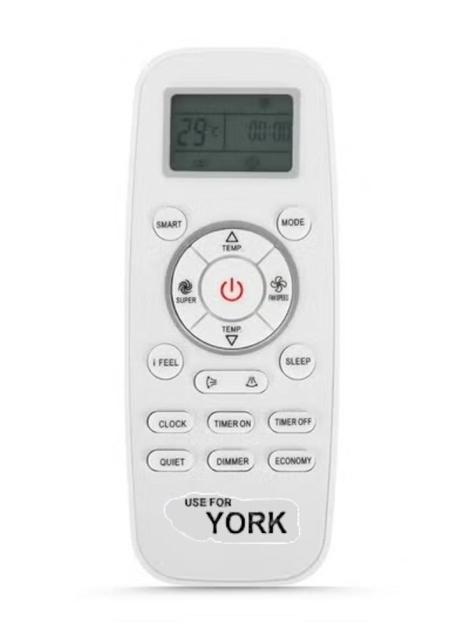 يورك جهاز تحكم عن بعد لتكييف الهواء لمكيف هايسنس يورك (Hisense York)، متوافق مع جهاز التحكم عن بعد الأصلي لمكيف الهواء من أجل التحكم عن بعد من البدائل عالية الجودة - Image 2