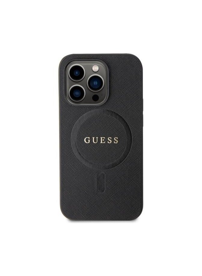 GUESS 15 PRO MAX GUESS MAGSAFE SAFFINO CASE BLACK - Image 1