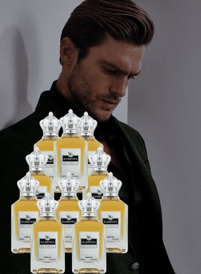 BL 10 Pieces illimitata Red Tobacco Perfume 100ML - Image 1