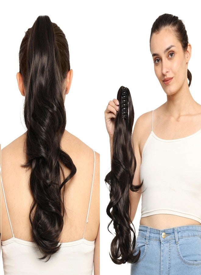 MoonEyes Curly Wavy Brown Clutcher Ponytail Hair Extension For Girls and Womens - Image 1