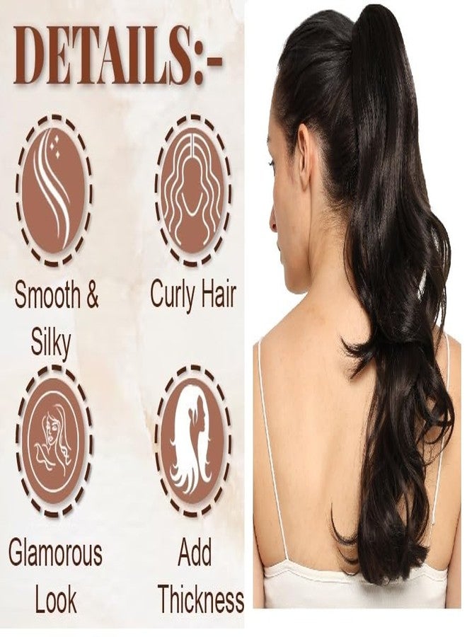 MoonEyes Curly Wavy Brown Clutcher Ponytail Hair Extension For Girls and Womens - Image 5