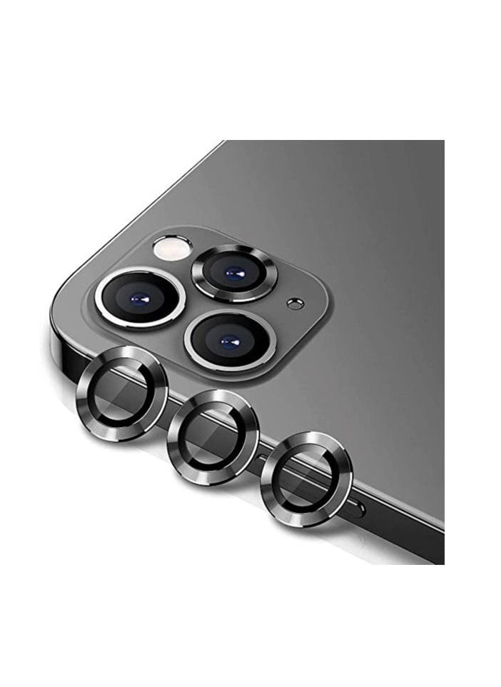 Generic - Camera Lens Protector Compatible with iPhone 12 pro max black - Image 1