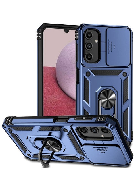 Samsung Galaxy A15 Case, Slide Camera Cover, Built-in 360° Rotate Ring Kickstand, Shockproof Drop Proof Protection, Heavy Duty Shockproof Protective Case for Galaxy A15 5G 2024, Blue