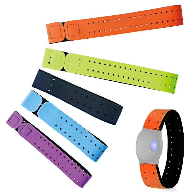 Iffitya 5pcs Replacement Heart Rate Monitor Bands, 0.8x13.8in 5 Colors Soft Heart Rate Strap Adjustable Armband Strap Heart Rate Monitor Band for OTF Beat Heart Rate Sensor,and for Theory Fitness - Image 1