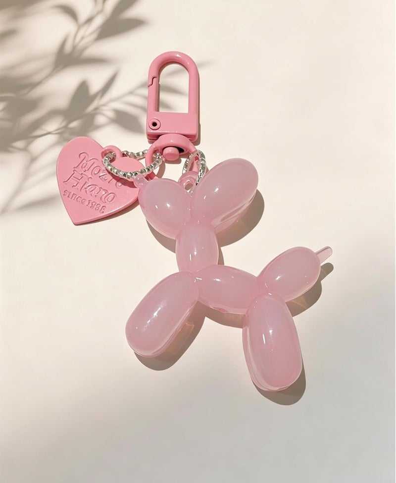 LAEKOU Jelly Balloon Dog Design Keychain for Women, Cute Girls Key Chain, Key Chains Accessories for Car Keys - Image 2