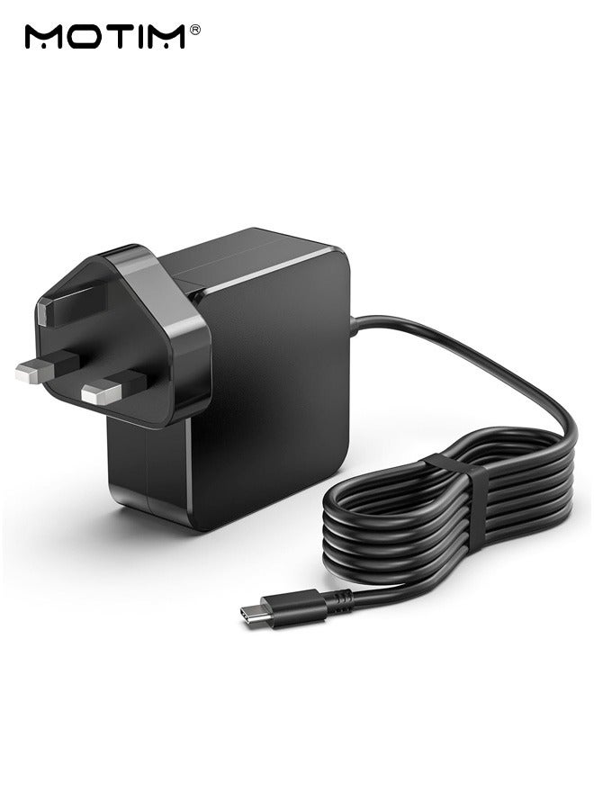 Motim 65W USB C Laptop Charger Compatible with Lenovo Thinkpad Yoga Tab M9 Huawei Matebook MacBook Samsung Galaxy HP MSI ASUS Dell Acer Chromebook and More Type C Power Adapter - Image 1