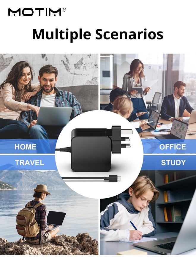 Motim 65W USB C Laptop Charger Compatible with Lenovo Thinkpad Yoga Tab M9 Huawei Matebook MacBook Samsung Galaxy HP MSI ASUS Dell Acer Chromebook and More Type C Power Adapter - Image 4