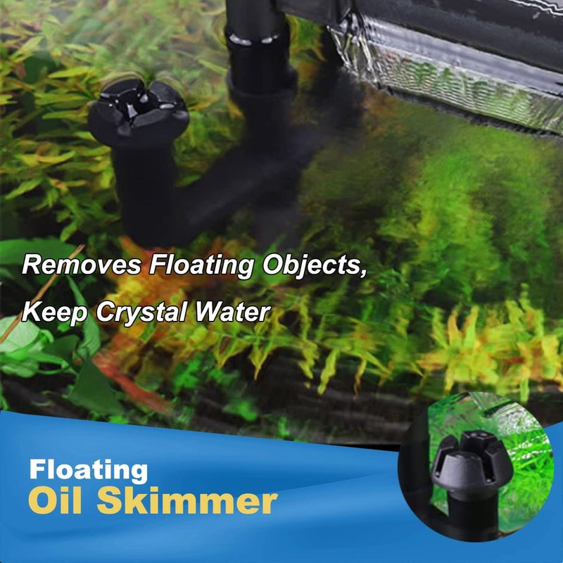Meridian Fish Tank Filter, Super Silent External Aquarium Filter 2W 300L/H, Removes Oil Film - CT - Image 4