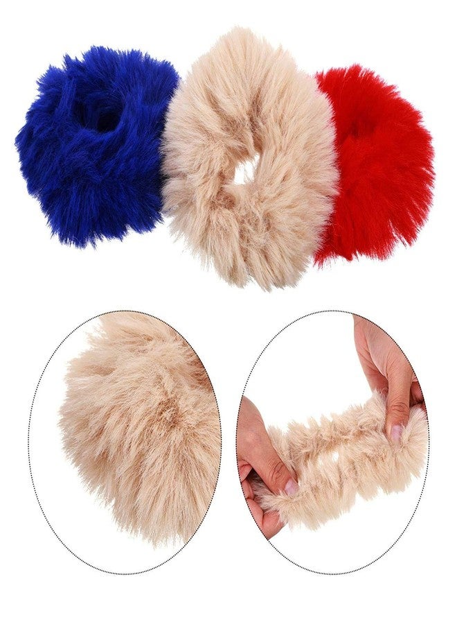 CUVLY Soft Fur Elastic Multicolour Hair Rubber Bands for Kids Girls Women (Pack of 10) - Image 5