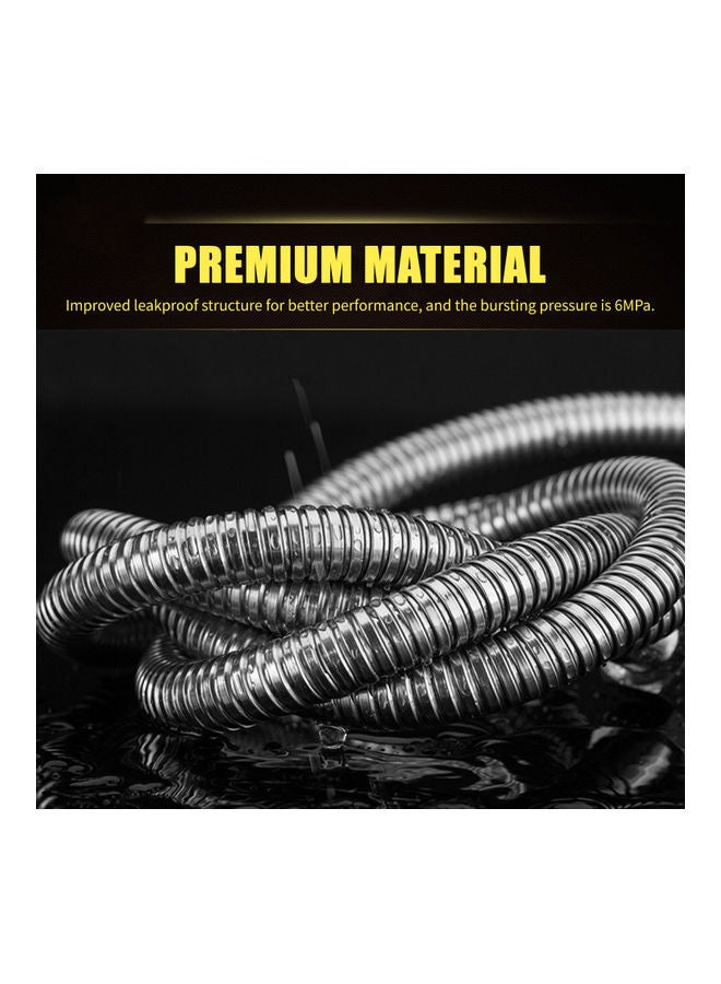 NIBEMINENT Stainless Steel Shower Hose Silver 22.00x3.00x17.00cm - Image 4