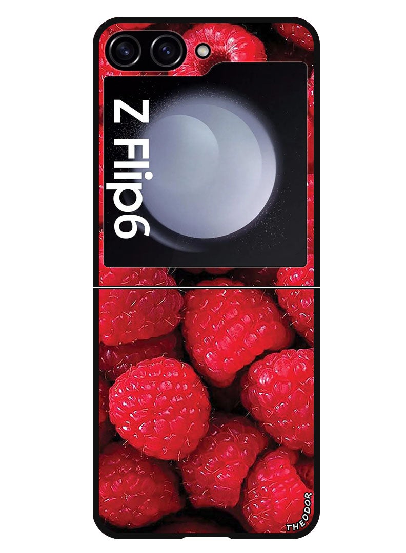 Theodor Protective Case Anti Scratch Shock Proof Bumper Cover For Samsung Galaxy Z Flip 6 Raspberries - Image 1