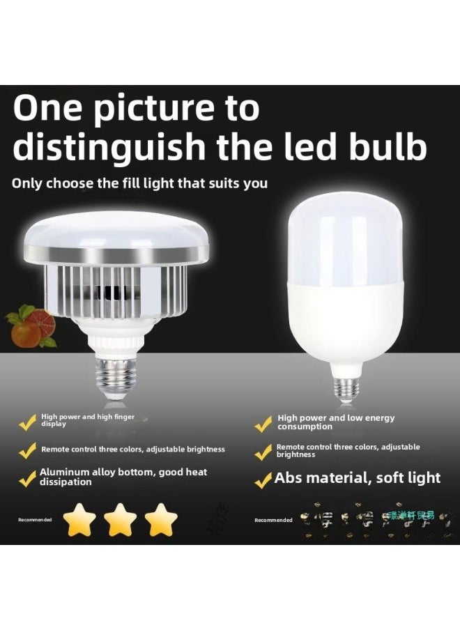 XMZZ150 Shadow Source Live Fill Light Photography Light Light Soft Light Box Studio Suit Live Room Fill Light-Light Source Color:Double Lights [★500w Three-color Ball Light Bulb] + Soft Box + 2.1m Bracket