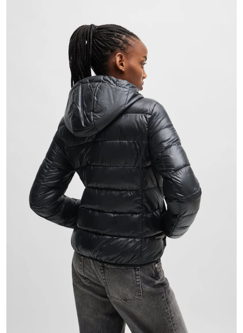 هوجو Water-repellent puffer jacket with contrast logo