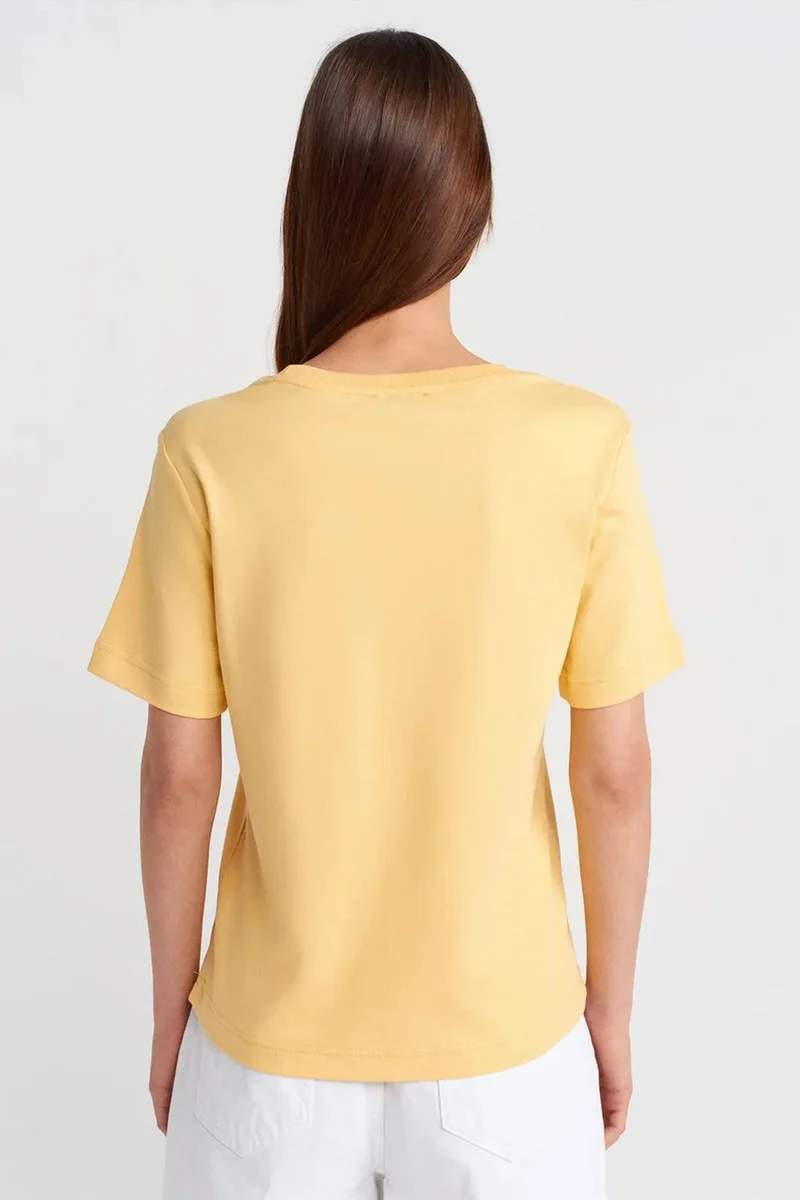 ديلفين DILVIN Women's Cotton Crew Neck T-Shirt