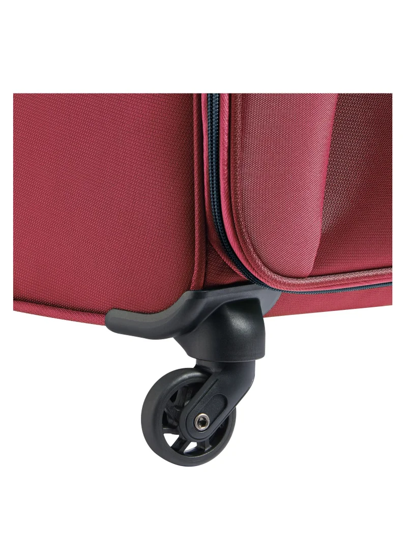 DELSEY Paris Cuzco 55cm Softcase 4 Wheel Cabin Luggage Trolley Case Red - 00390680104