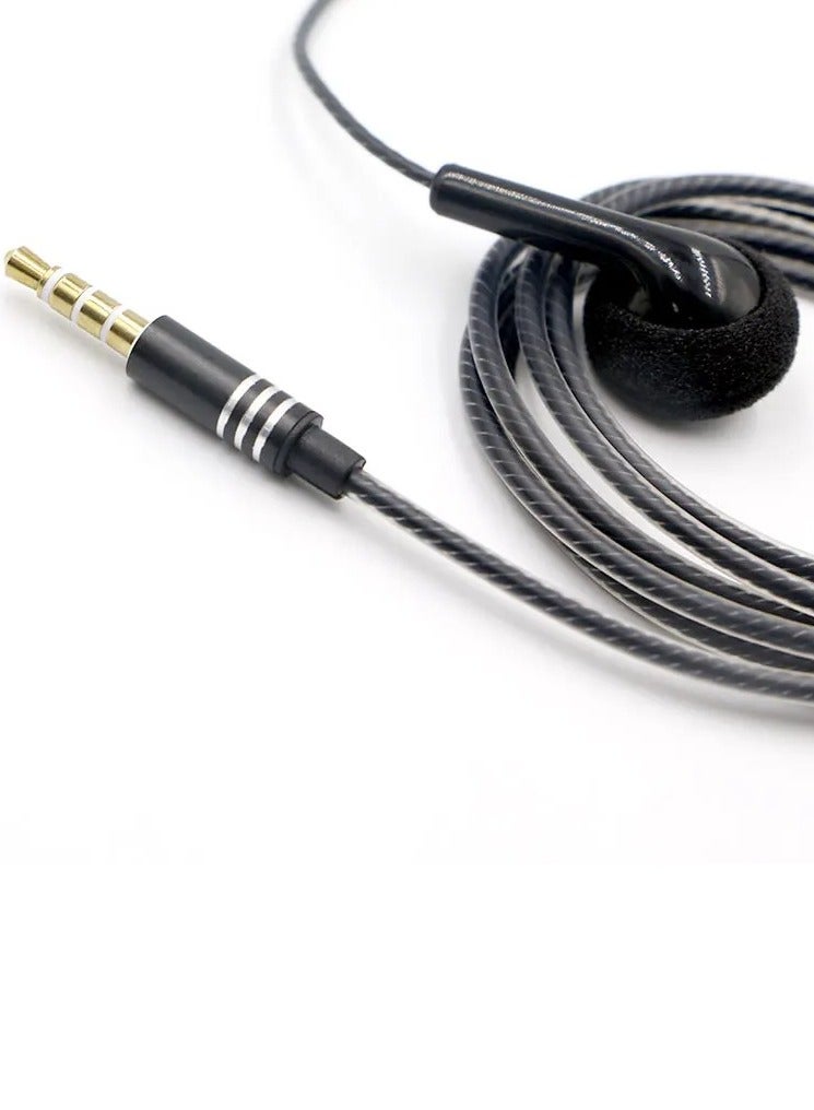 SYOSI Oku 3.5mm Single In-Ear Mono Earphone Earbud Headset With Mic For iPhone Samsung Or Others Black - Image 4