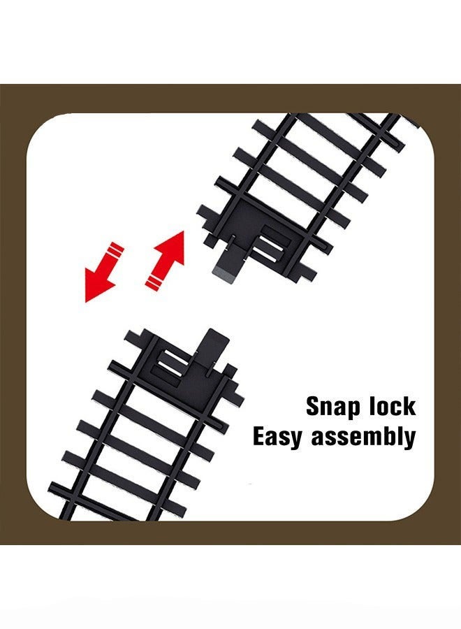 DURKU Blue Electric Train Set for Kids, Engine Cargo Car with Long Track, Classic Sound Battery-Powered Toy Gift Boys Girls Age 3+ - Image 3