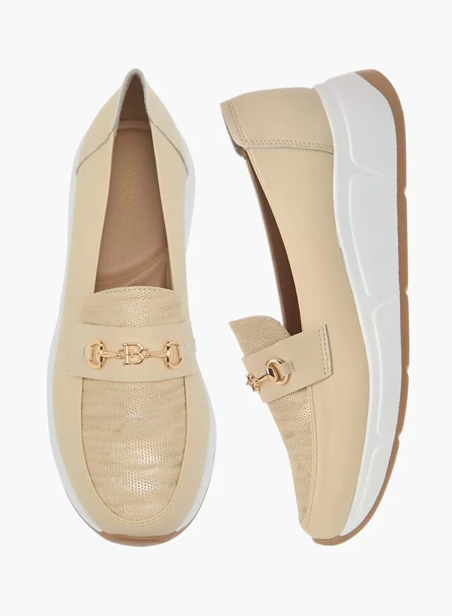 Flora Bella By Shoexpress Womens Textured Wedge Heel Shoes With Metal Accent