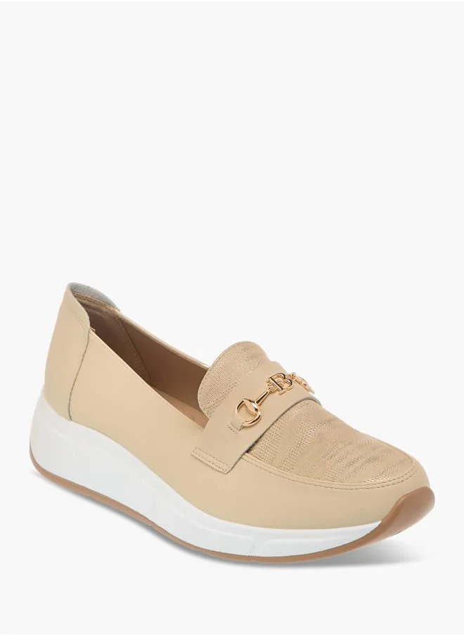 Flora Bella By Shoexpress Womens Textured Wedge Heel Shoes With Metal Accent