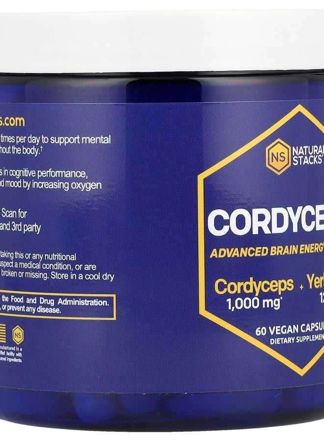 Natural Stacks Cordyceps+ 60 Vegan Capsules - Image 2