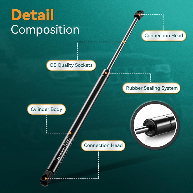 HelloAuto Rear Hatch Lift Supports for Ford Edge 2007-2014 - Image 3