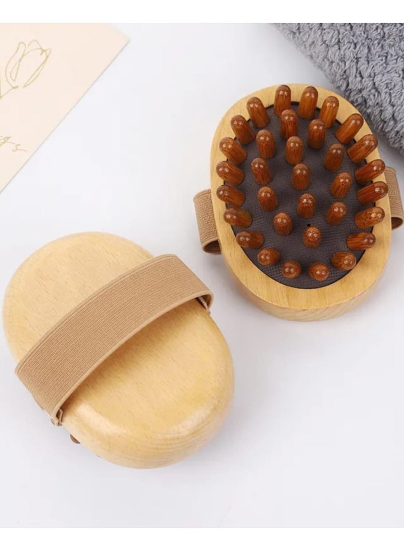 Body massage and relaxation brush for slimming and combating cellulite, made of natural wood. - Image 5