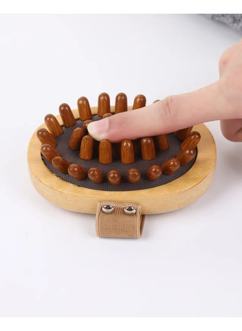 Body massage and relaxation brush for slimming and combating cellulite, made of natural wood. - Image 3