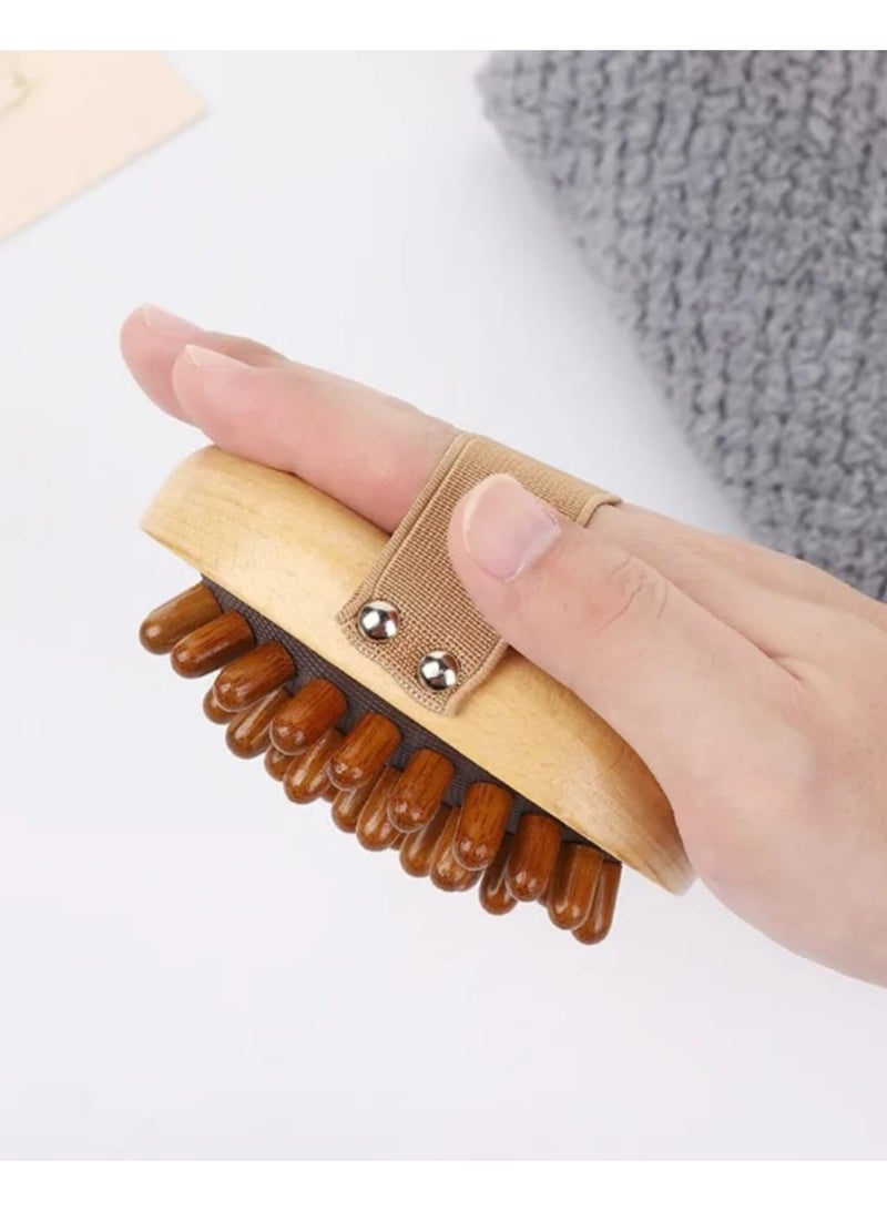 Body massage and relaxation brush for slimming and combating cellulite, made of natural wood. - Image 4