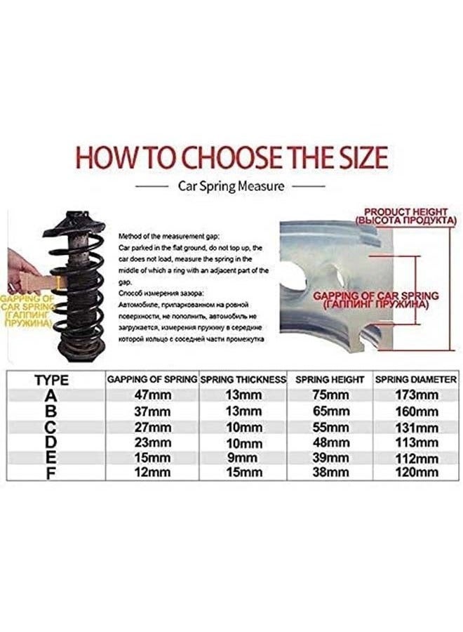 كيلا ممتص صدمات السياره، ممتص الصدمات، ماص الصدمات - 2 قطعة وسائد زنبرك ممتص الصدمات (نوع A) مصنوعة من اليوريثين الشفاف اكسسوارات السيارات - Image 3