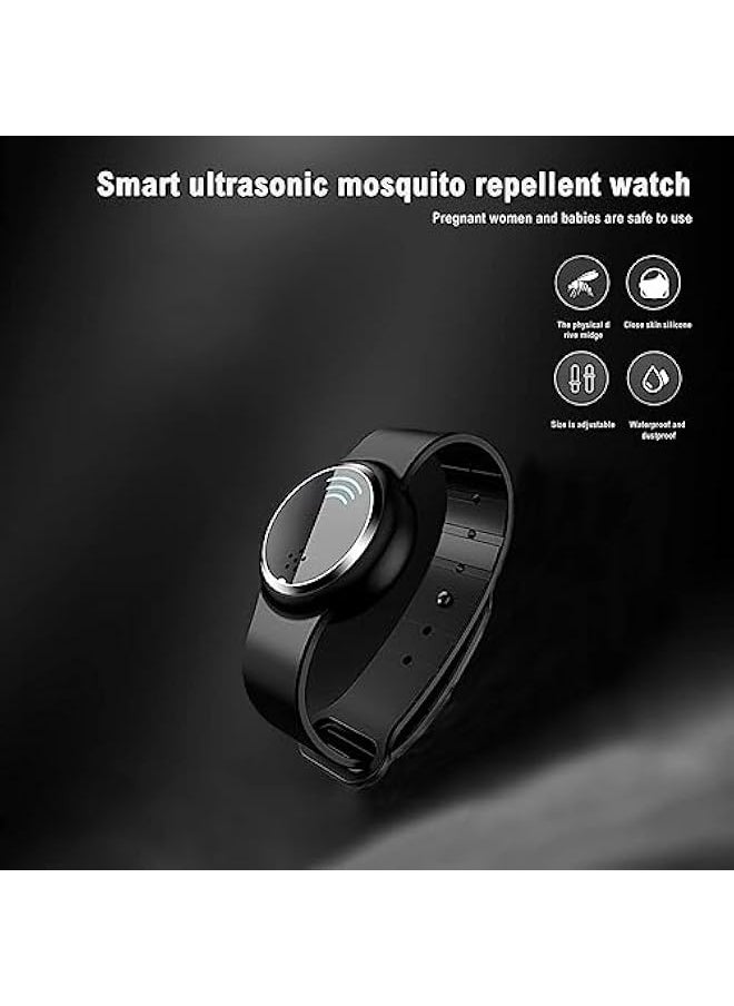 Generic Ultrasonic Mosquito Repellent Bracelet, Electronic Anti-Mosquito Wristband USB Charging Waterproof Eco-Friendly Portable Mosquito Repeller for Children and Adults  - Image 2