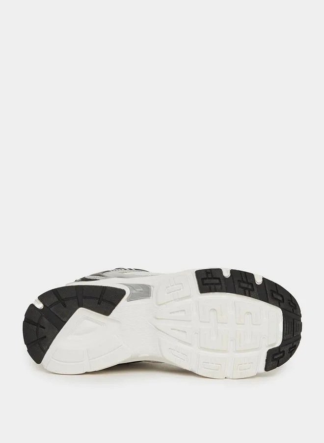 Styli Textured Mesh Lace Up Sneakers