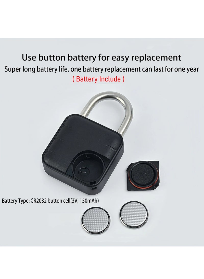Generic Smart Fingerprint Padlock, Anti Rust Waterproof Electronic Lock, Portable Bluetooth Fingerprint Lock, Intelligent Smart Lock For Door, Suitcase, Backpack, Bicycle, (Tuya App Fingerprint Version)  - Image 4