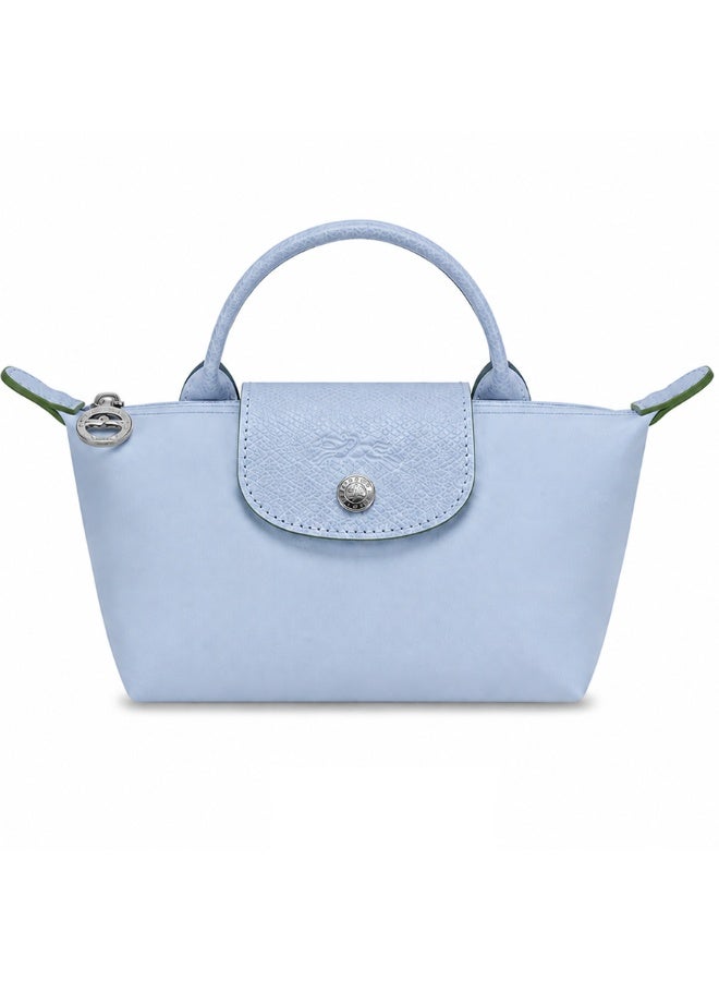 Longchamp Eco Tone Light Blue Mini Dual-Use Handheld & Crossbody Bag - Image 1