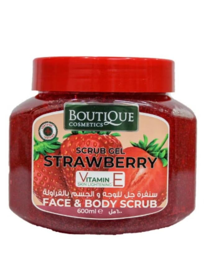 BOUTIQUE Strawberry Face And Body Scrub 600ml  - Image 1