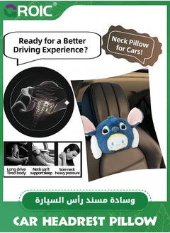 GROIC Cute Big Ear Car Headrest Pillow,  Cartoon Neck Pillow for Car, Soft Car Seat Pillow, Head Rest Cushion, Plush Comfort Neck Cushions for Driving, Traveling  - Image 2
